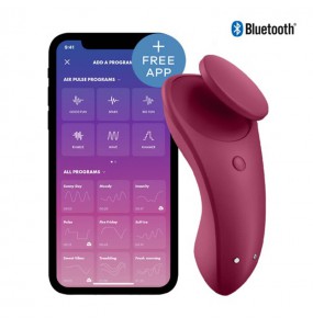 Satisfyer - Sexy Secret Wearable Clitoral Stimulator APP Model (Chargeable - Red)